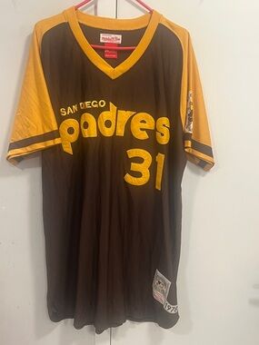 Mitchell & Ness San Diego Padres Brown and Gold Jersey #31